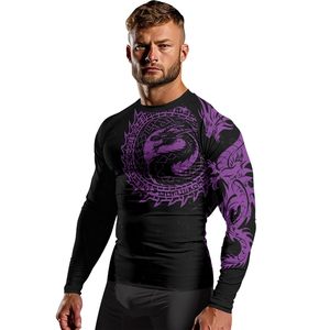 เสื้อแรชการ์ด OEM แบบกำหนดเองได้ สำหรับทุกเพศ UPF 50 สำหรับกีฬากลางแจ้ง ป้องกันรังสียูวี ระบายอากาศ ป้องกันกลิ่น ผลิตจากโพลีเอสเตอร์แบบรัดรูป ขายส่ง OEM UPF 50 - Product Image 5