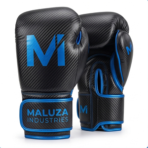 Gants de boxe en cuir OEM avec absorption des chocs, rembourrage en mousse, fermeture auto-agrippante, accessoires d'entraînement de combat personnalisés - Product Image 1