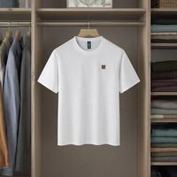 T-shirts pour hommes OEM de haute qualité, impression sérigraphique de logo personnalisé, 100 % coton, col rond, décontracté, vente en gros B2B, lettres en velours côtelé
