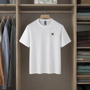 เสื้อยืดผู้ชายคุณภาพสูง OEM พิมพ์ลายโลโก้แบรนด์ตามสั่งด้วยเทคนิคซิลค์สกรีน ผ้าฝ้าย 100% คอกลม สไตล์ลำลอง ขายส่ง B2B ผ้าคอร์ดูรอย ปักตัวอักษร - Product Image 1