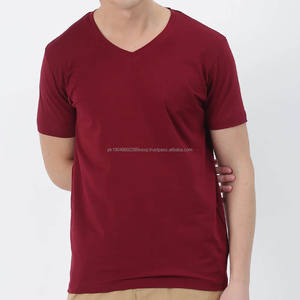 Nouveau T-shirt col en V 100 % coton 180 g/m² doux avec impression sérigraphiée, respirant et léger, vente en gros 2026 - Product Image 1