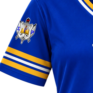 Camiseta de Hockey para Mujer Sigma Gamma Rho, Azul Rey, Diseño con Letras Griegas 1922, Cuello en V, Manga Corta, Ropa Deportiva de Sororidad - Product Image 5
