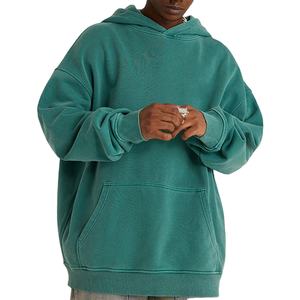 Ropa de calle Sudadera con capucha Algodón French Terry Acid Wash Vintage Logotipo personalizado Oversized Stone Wash Sudaderas con capucha desgastadas - Product Image 1