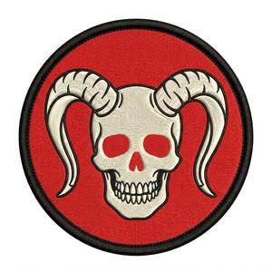 En gros, patchs personnalisés à coudre ou thermocollants, motifs crâne de cerf cornu, crocs de vampire, cercle noir en sergé, broderie machine, badges en vrac - Product Image 2