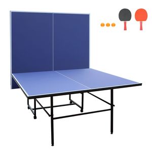 Tavolo da Ping Pong Pieghevole Portatile da 9 Piedi con Rete e 2 Racchette per Giochi al Chiuso - Product Image 3