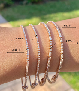 AssayJewelers Natural Diamond Tennis <b>Bracelet</b> 14K Gold Plated Hiphop Box Chain Women's Gift Jewelry - Product Image 3