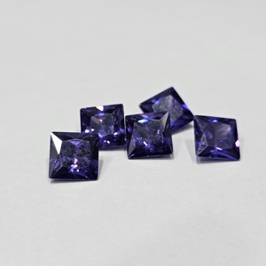 คุณภาพดีเยี่ยมธรรมชาติทรงสี่เหลี่ยมCubic Z IrconiaอัญมณีหลวมHandmadeเจ้าหญิงตัดสําหรับเครื่องประดับทํา - Product Image 3