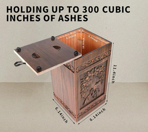Urnes funéraires en bois pour adultes, urnes de crémation artisanales en bois poli, urnes funéraires à bas prix - Product Image 2