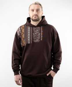 Sudadera con Capucha Negra para Hombre con Patrón Geométrico Bordado, Corte Regular, Estilo Casual, Ropa de Otoño - Product Image 4