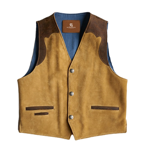 Men's <b>Leather</b> <b>Vest</b> Adults Wholesale OEM ODM Custom <b>Biker</b> Motorcycle Sleeveless Jacket Casual Premium Outerwear 2026 - Product Image 1
