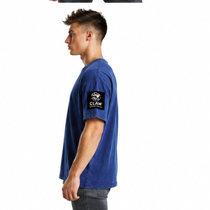เสื้อยืดผู้ชายผ้าคอตตอนถัก 100% แบบหนาพิเศษ ล้างสีแบบแอซิดวอช เป็นมิตรต่อสิ่งแวดล้อม แห้งเร็ว ไม่ยับ ระบายอากาศได้ดี ดีไซน์เรียบง่าย - Product Image 3