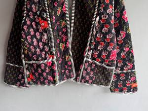 Chaqueta de Algodón Transpirable con Estampado Floral Acolchado para Mujer, Cuello en V, Manga Larga, Bordada, para Otoño, Regalo para Ella - Product Image 5