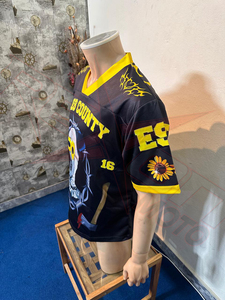 Wholesale Oversized Streetwear Jersey Custom Mesh Sports <b>Shirt</b> Unisex Hip Hop Fashion <b>T</b>-<b>Shirt</b> OEM ODM Private Label Supplier - Product Image 3