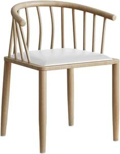 Chaise de café en bois massif au design minimaliste moderne, chaises de salle à manger en bois de luxe nordique contemporain - Product Image 3