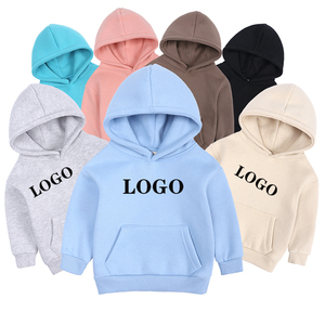Sweat-shirt en coton uni sans capuche, molletonné, pour enfants, garçons, filles, enfants - Product Image 1