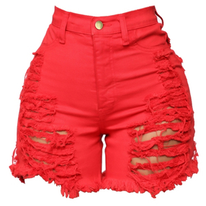 Shorts de Mezclilla Casuales con Rasgaduras para Verano - Product Image 6