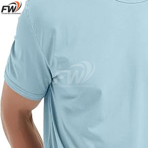 T-shirts pour hommes OEM, dernière collection, design tendance, en stock, vêtements de mode, t-shirts pour hommes, couleur unie. - Product Image 3