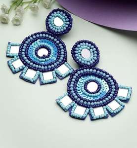 Boucles d'oreilles crâne perlées en solde, boucles d'oreilles multi-perles personnalisées pour femmes, bijoux de fête festifs au meilleur prix - Product Image 3