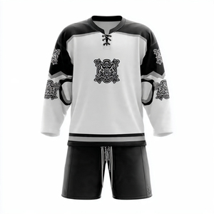 Custom Embroidery Logo Printed Breathable Lightweight Ice Hockey Uniform Premium Quality 100% Polyester Short Plus Size Sizes - Product Image 6