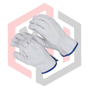Gants de sécurité pour conducteur en cuir de chèvre, antidérapants, résistants aux déchirures, respirants, anti-coupure, avec poignet réglable, sans silicone, antistatiques - Product Image 4