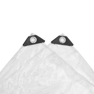 Bâche en PVC transparente avec œillets 9,8x26,2' pour couverture extérieure - Product Image 6