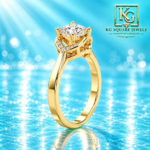 Bague solitaire ovale avec halo de diamants de laboratoire, élégante bague de fiançailles ovale en diamant, bijoux de mariée de luxe, sertissage halo étincelant - Product Image 5
