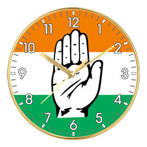 Reloj de Pared de Plástico Personalizado Premium con Diseño del Congreso Nacional Indio para Oficinas, Salas de Reuniones, Decoración de Graduaciones y Pascua - Product Image 4