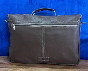 Bolso Mensajero de Cuero Genuino Hecho a Mano, Grande, Duradero, con Cierre de Cremallera, para Uso Profesional y Viajes, para Todas las Temporadas, Estilo Masculino - Product Image 3
