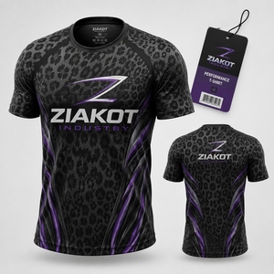 ZIAKOT industry New design Men's Custom White Red-Purple 3D American Flag Performance <b>T</b>-<b>Shirt</b> - Product Image 2