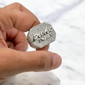 Bague Cocktail Personnalisée en Moissanite pour Homme, Style Luxe en Argent 925, Idéale pour le Quotidien et les Fêtes - Product Image 5