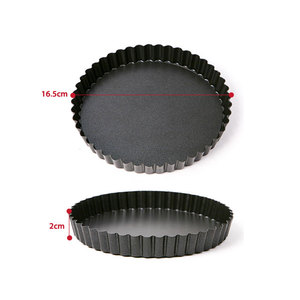 Molde para Tartas con Base Desmontable de 16.5 cm, Antiadherente de PTFE, Acanalado, para Quiche, Base Suelta, para Pie y Flan, Utensilio de Repostería Hecho en Corea - Product Image 6