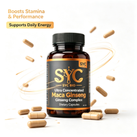 Capsules de Maca et de Ginseng Coréen Haute Puissance OEM pour la Vitalité, l'Endurance et l'Amélioration de la Densité Osseuse - Fourniture en Gros Marque Blanche