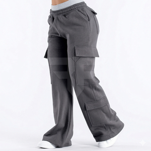 Pantalones Deportivos de Felpa para Mujer, Estilo Cargo, Oversize, con Logotipo Personalizado, Ecológicos, para Invierno, Ideales para Gimnasio y Entrenamiento - Product Image 1