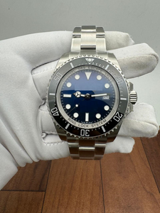 Reloj de Buceo Automático Vintage de Acero Inoxidable con Esfera de Cristal, Esfera Azul Degradada, Bisel de Acero Inoxidable, Movimiento Mecánico ETA - Product Image 3