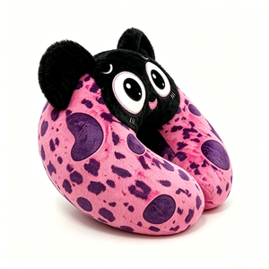 Cute Animal <b>Neck</b> Support <b>Pillow</b> Soft Fluffy <b>Neck</b> <b>Pillow</b> with Ear Covers - Product Image 1