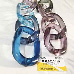 Eslabones de Cadena de Resina Hechos a Mano, Transparentes, Grandes, Coloridos, Mate y Brillante, Ecológicos, para Decoración de Pared, Proyectos DIY, Manualidades de Resina - Product Image 2