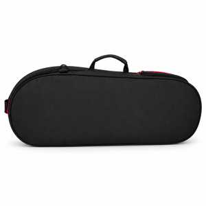 Sac de sport en toile noire de luxe avec logo personnalisé, fermeture éclair rouge, durable, portable, en polyester, grande capacité - Product Image 2