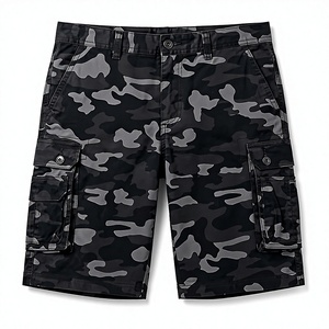 Men's Black Cargo Shorts – Wholesale Multi-Pocket Utility for Casual & Outdoor Wear with Fabric Cotton - Product Image 2