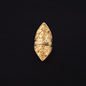 Marquise Shaped Brass Gold Plated Floral <b>Ring</b> for Women Trendy - Product Image 2