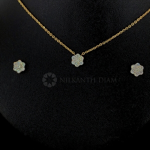 1.20Ct Round Lab Grown Diamond Designer <b>Pendant</b> and Earring Set in 10K 14K 18K <b>Solid</b> <b>Gold</b> Wedding Anniversary Gift - Product Image 2