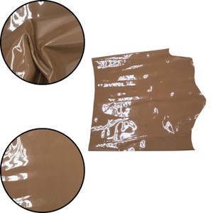 Durable Genuine Cowhide <b>Leather</b> For Crafting Accessories Taupe Brown Patent Color <b>Leather</b> Material For Making Handbags Wallets - Product Image 2