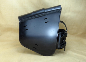 กระเป๋าหนังแท้สำหรับใส่มอเตอร์ไซค์กระเป๋าแบบแกว่งข้างซ้ายพร้อมที่ใส่ขวดกระเป๋าหนังกันน้ำ - Product Image 3