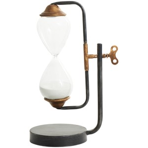 Sablier en verre de style industriel avec cadre métallique et support réglable - Product Image 3