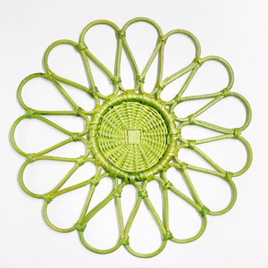 Bohemian <b>Square</b> Water Hyacinth <b>Placemat</b> Boho Rattan Charger Plates for Table Decoration From Vietnam Wholesaler - Product Image 6