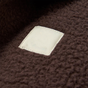 Pakistan Manufacturer <b>Thick</b> Zipper Warm Up Sherpa <b>Jacket</b> Brown Color Side Zipper Pocket Sherpa <b>Jacket</b> For Cold Weather - Product Image 3