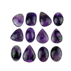 Ametista Natural Lisa Cabujón con Base Plana Piedras Preciosas Sueltas de Brasil Certificadas por Terceros para Fabricación de Joyas - Product Image 1