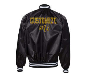 Chaqueta bomber de satén de seda personalizada, talla grande, lisa, se puede personalizar, chaquetas bomber para hombre, chaqueta varsity de alta calidad - Product Image 2