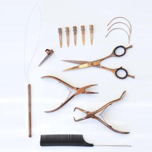 Kit de herramientas multifuncionales para extensiones de cabello para salón de belleza, juego de accesorios profesionales para extensiones de cabello con estuche de almacenamiento - Product Image 2