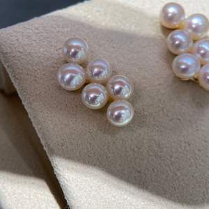 2025 Mantianxing Freshwater 4-5mm Bright Mantou Beads S925 Tremella Needle 14k Gold White <b>Pearl</b> Ear Studs Luxury <b>Pearl</b> <b>Earrings</b> - Product Image 3