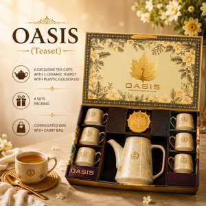 Juego de Té Floral de Lujo en Caja de Regalo, Tetera de 6 Tazas, Juego de Té de Cerámica y Plástico en Caja, Logotipo Personalizado Serigrafiado, Artículos Promocionales para Bebidas - Product Image 1